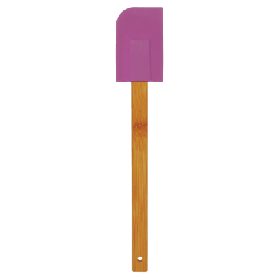 Purple Silicone Spatula with Bamboo Handle