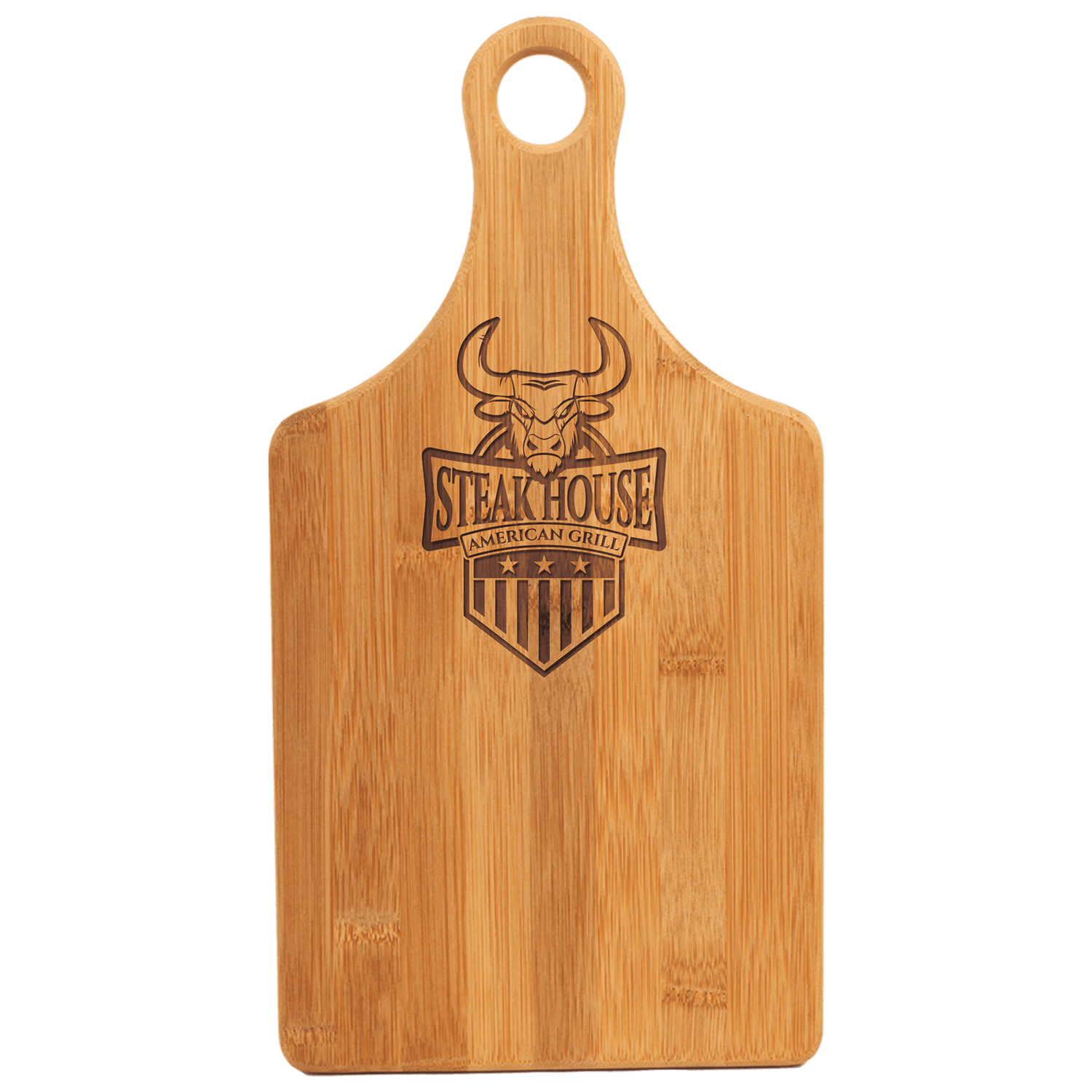 Bamboo Paddle Shaped Cutting Board
