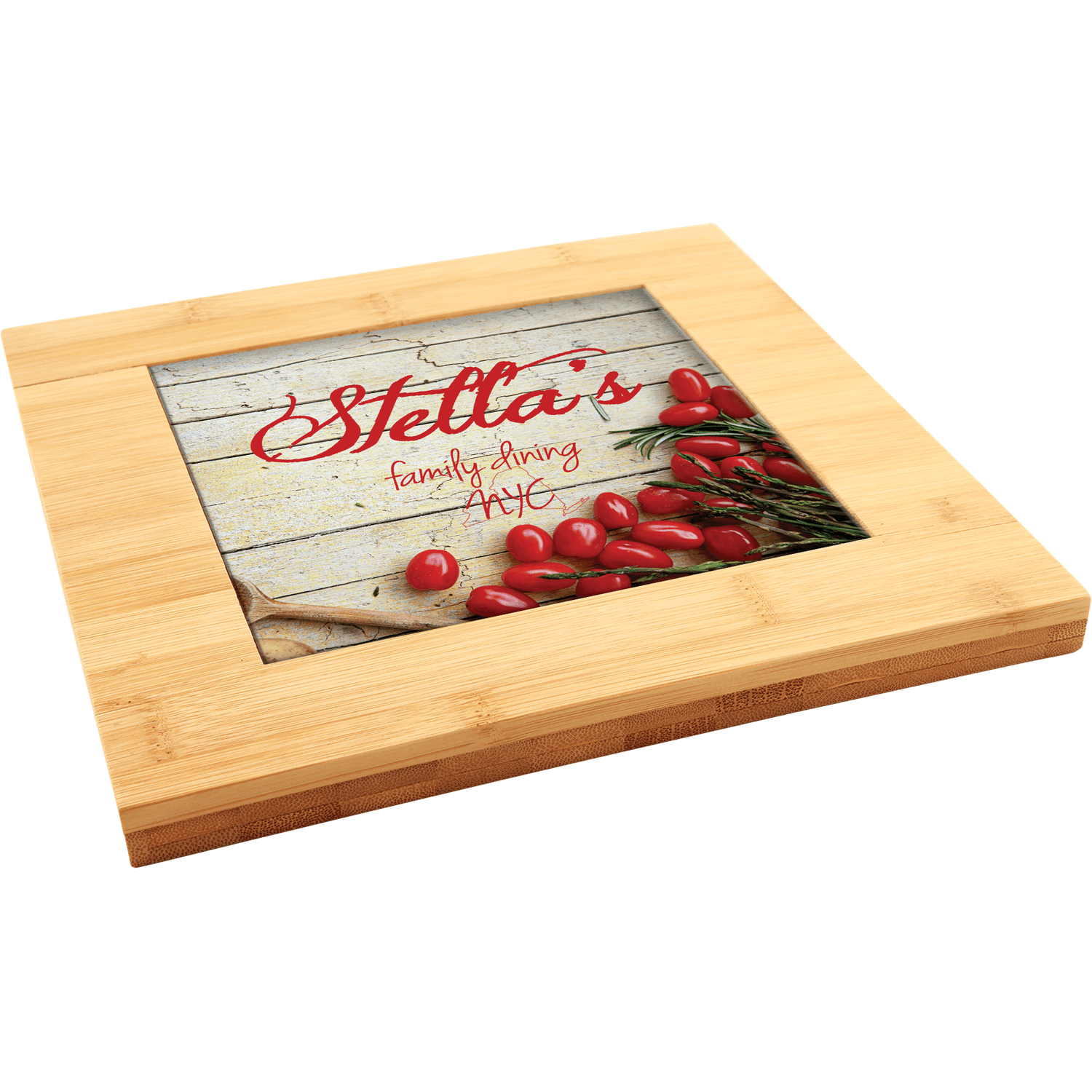 Bamboo Trivet with 6" x 6" Insert Area