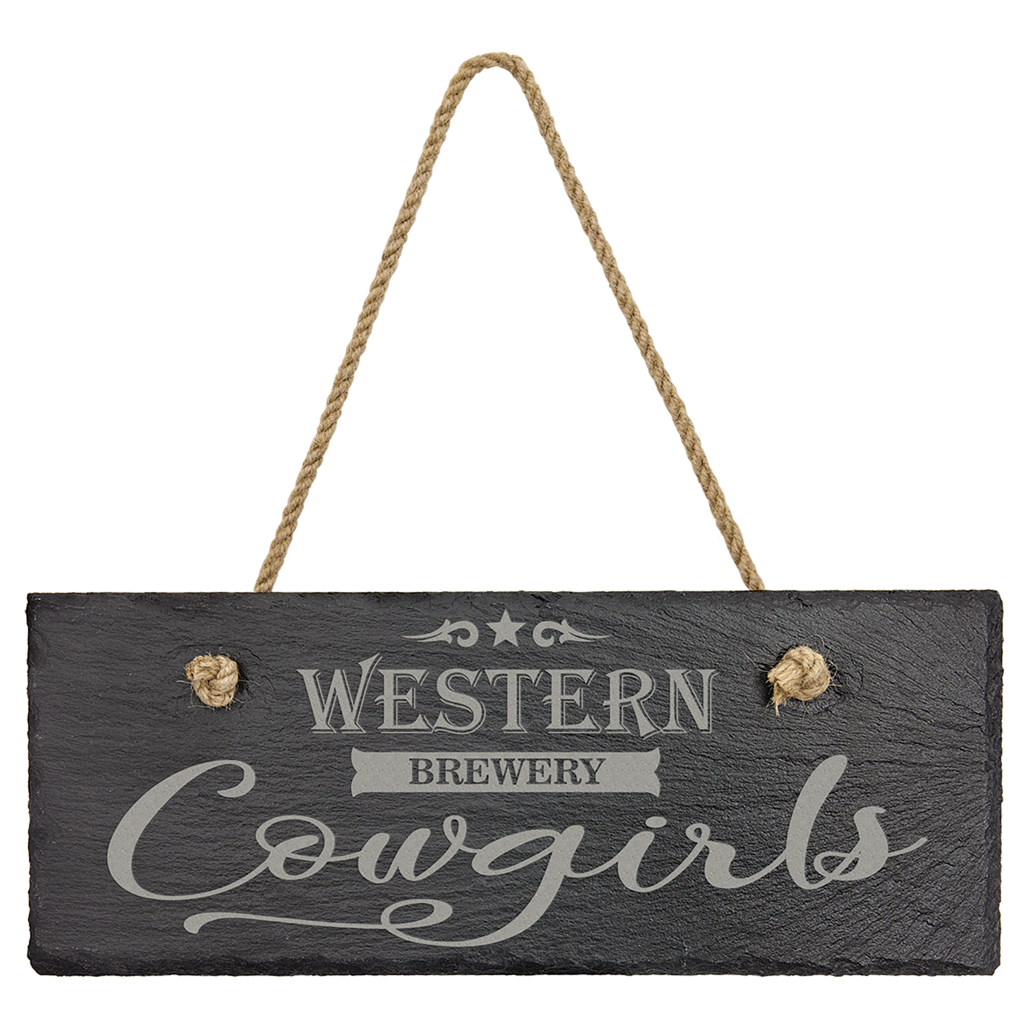Rectangle Slate Decor with Hanging String