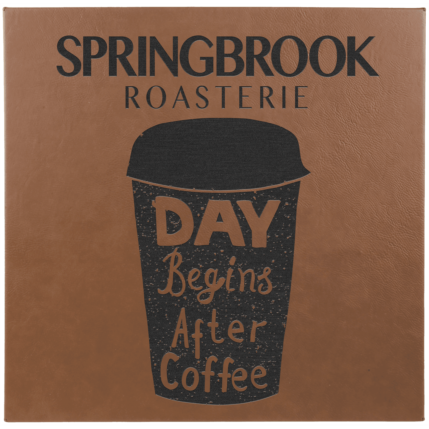 Dark Brown Leatherette Wall Decor'/Signage