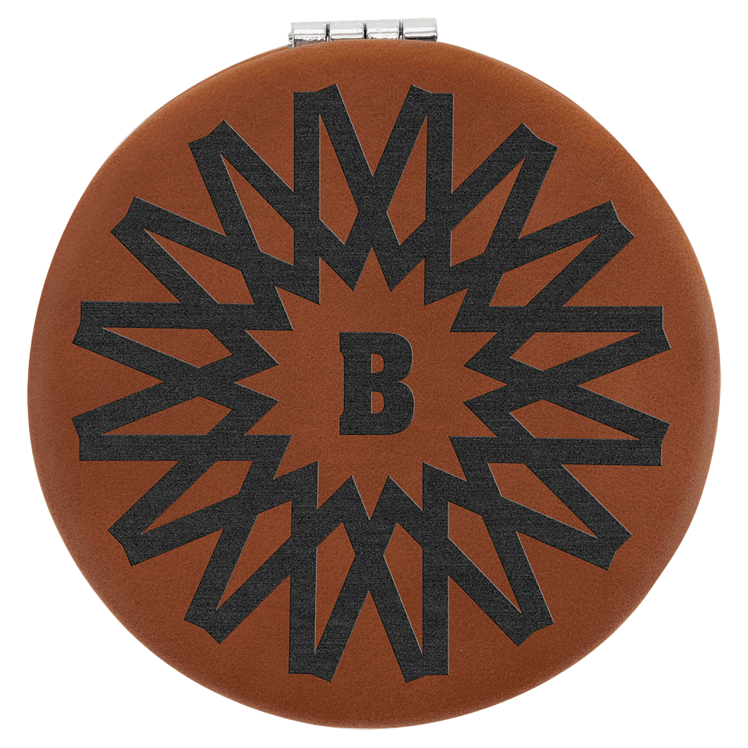 Rawhide Leatherette Compact Mirror