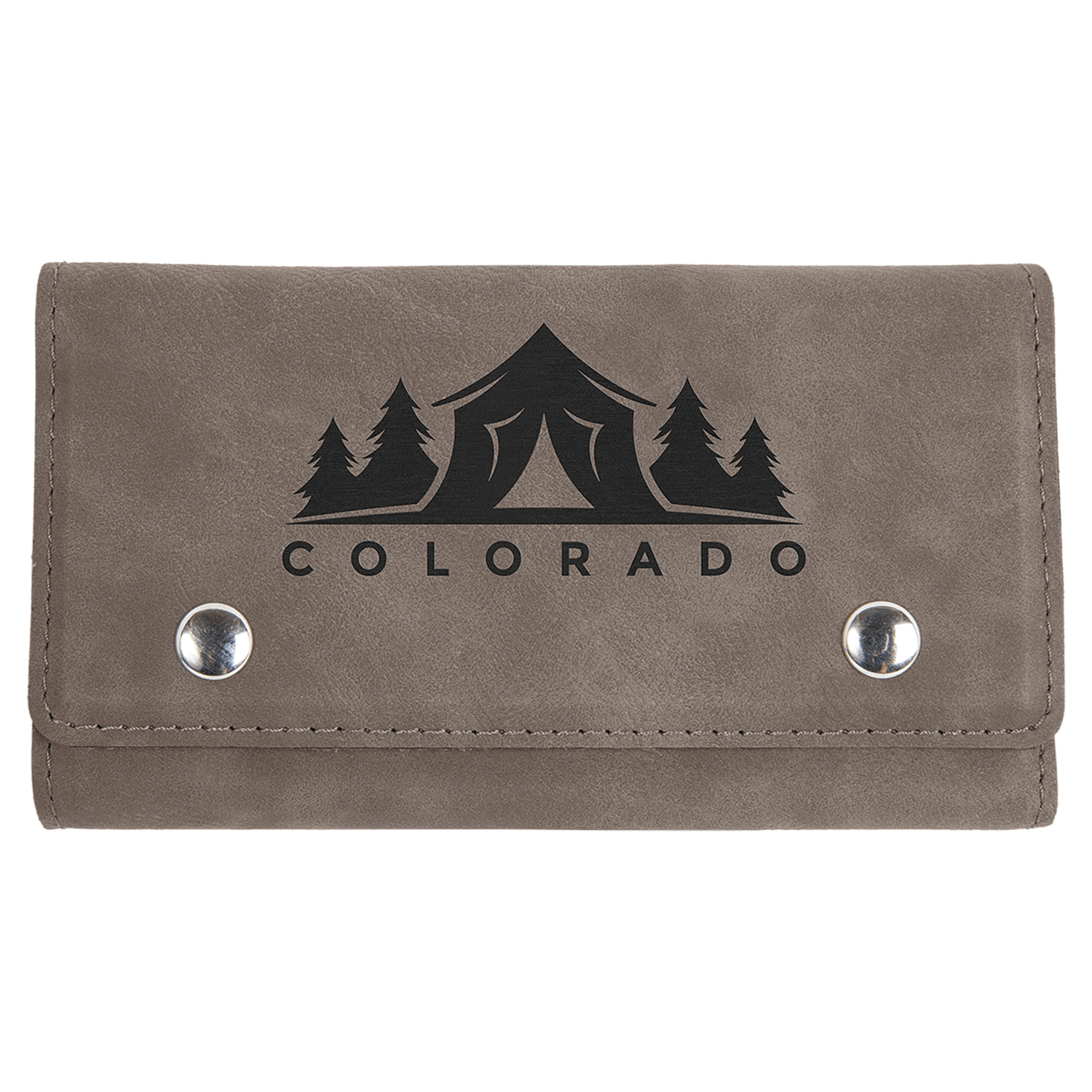 Gray Leatherette Card and Dice Set