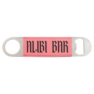 Pink Leatherette Bottle Opener