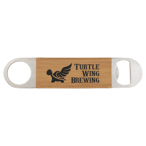 Bamboo Leatherette Bottle Opener