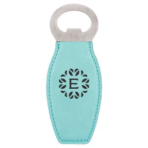 Teal Leatherette Magnetic Bottle Opener