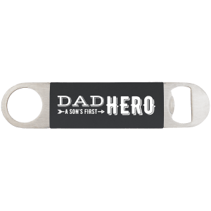 Black/White Bottle Opener with Silicone Grip