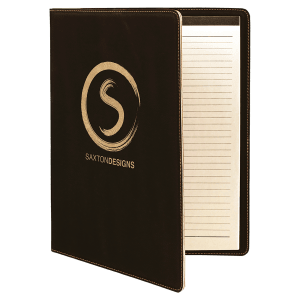 Black/Gold Leatherette Portfolio