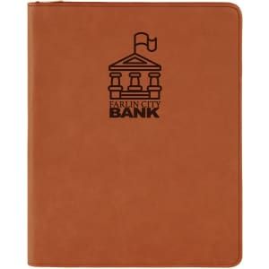 Rawhide Leatherette Portfolio with Zipper