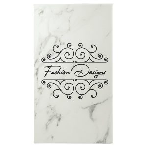 White Marble Leatherette Sketch Book with White Unlined Paper