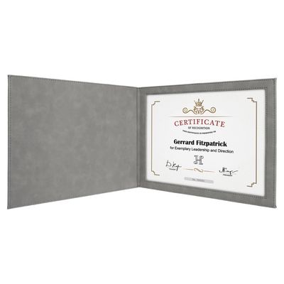 Gray Leatherette Certificate Holders