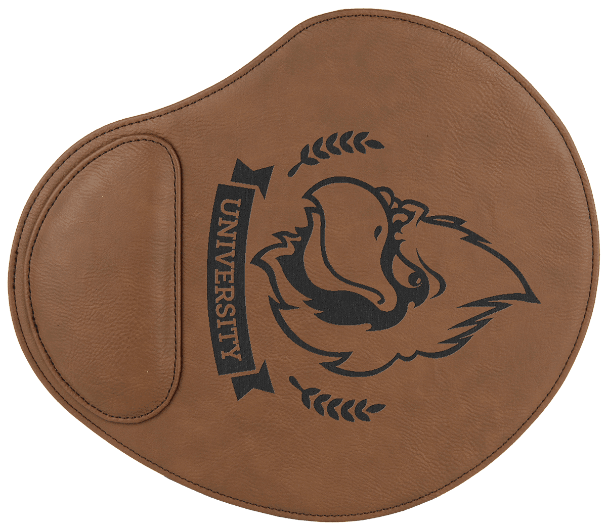 Dark Brown Leatherette Mouse Pad