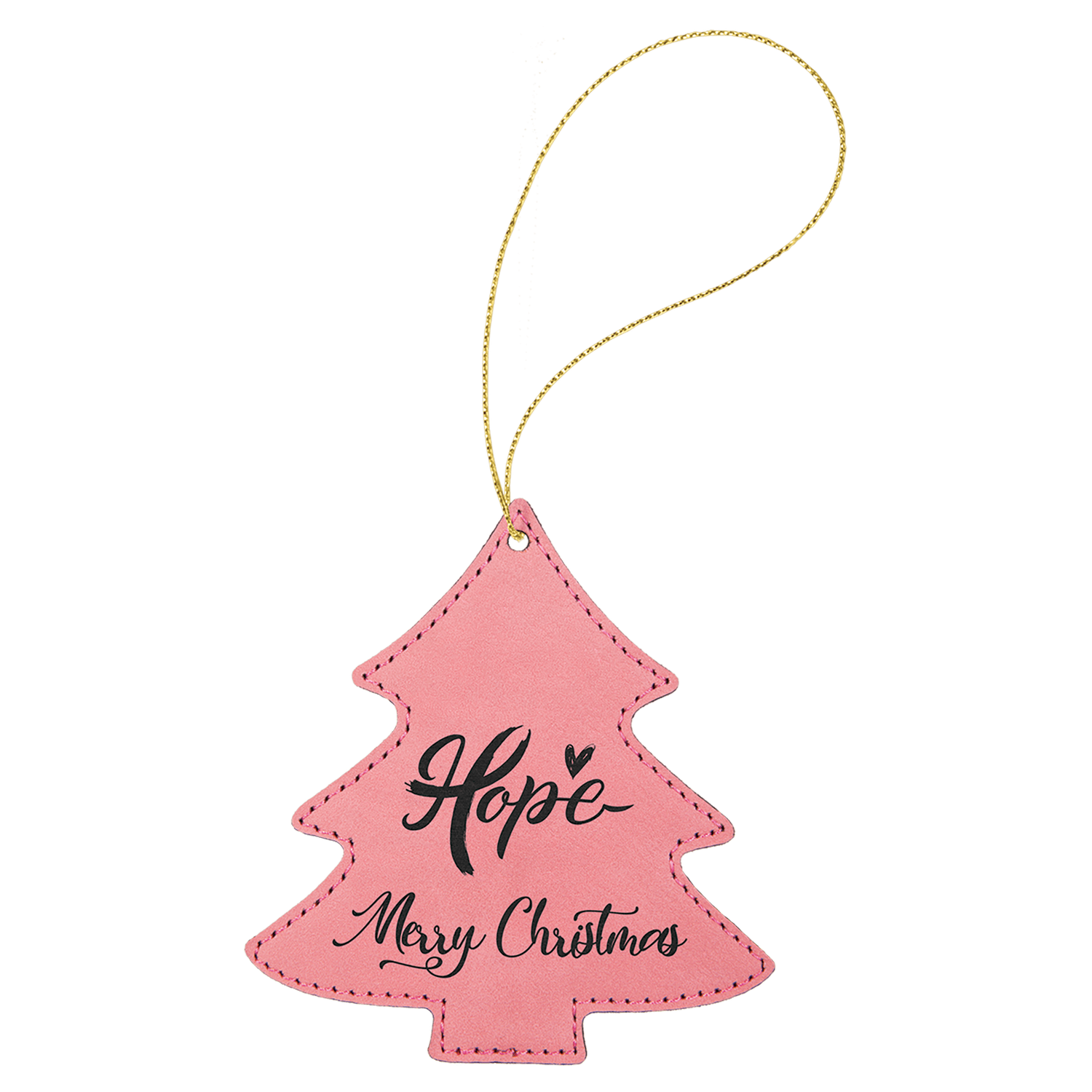 Pink Leatherette Tree Ornament