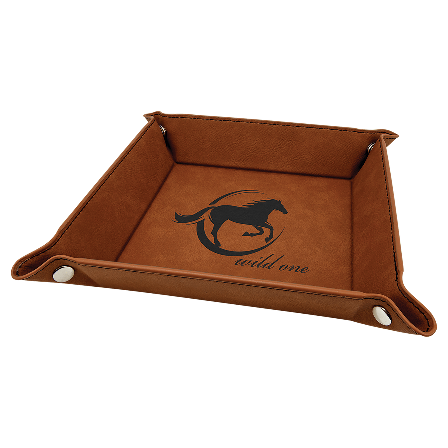 Rawhide Leatherette Snap Up Tray