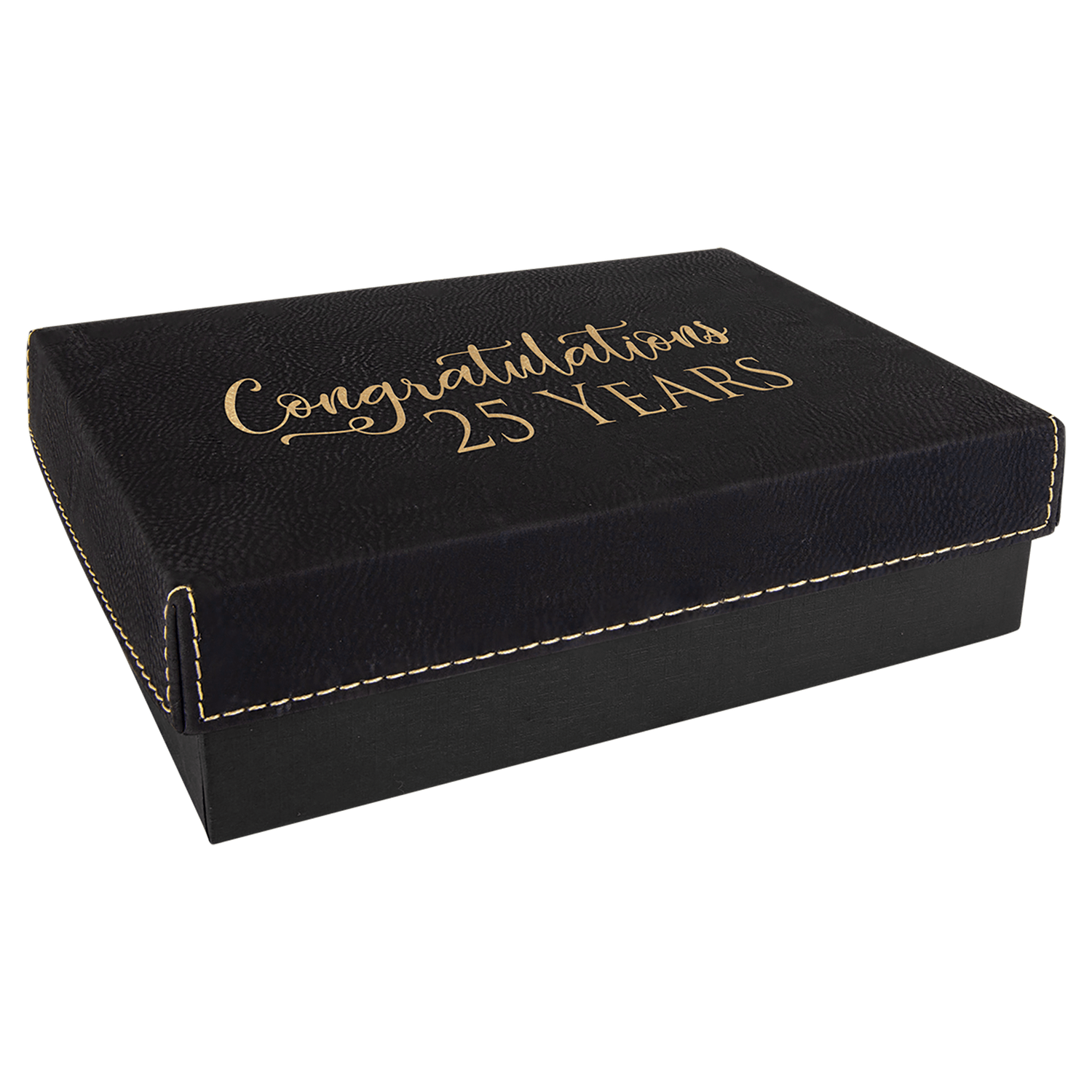 Black/Gold Leatherette Gift Box