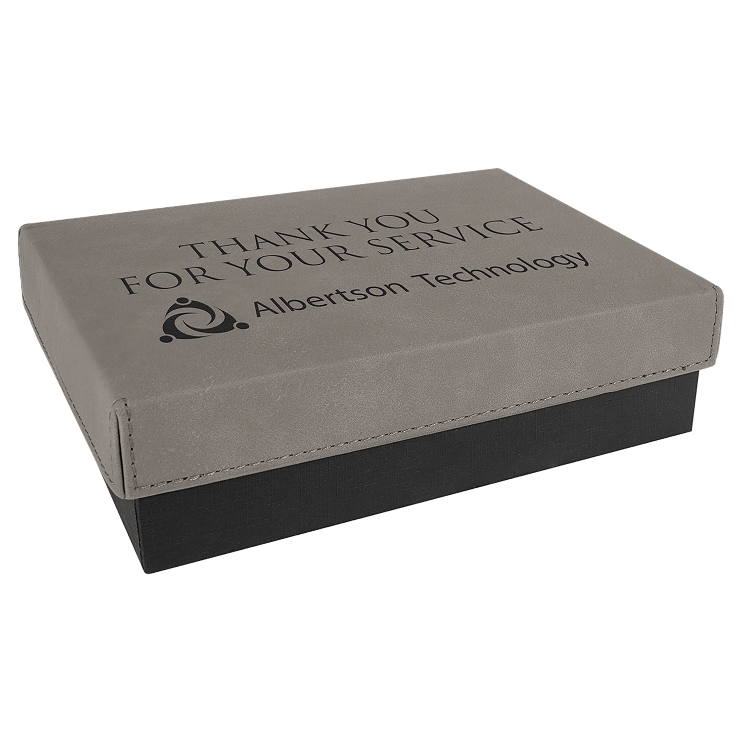 Gray Leatherette Gift Box
