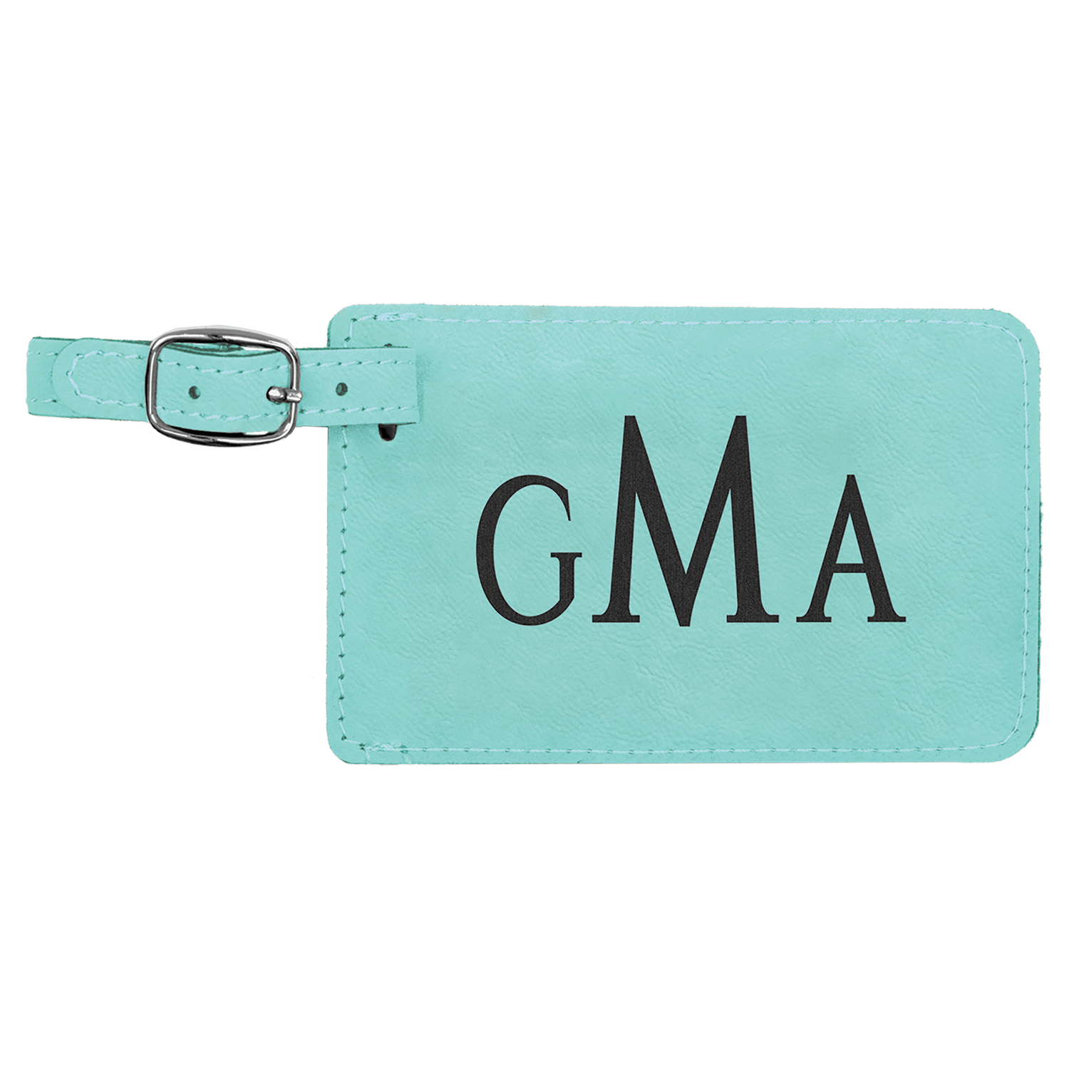 Teal Leatherette Luggage Tag
