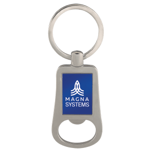 Blue Bottle Opener Keychain