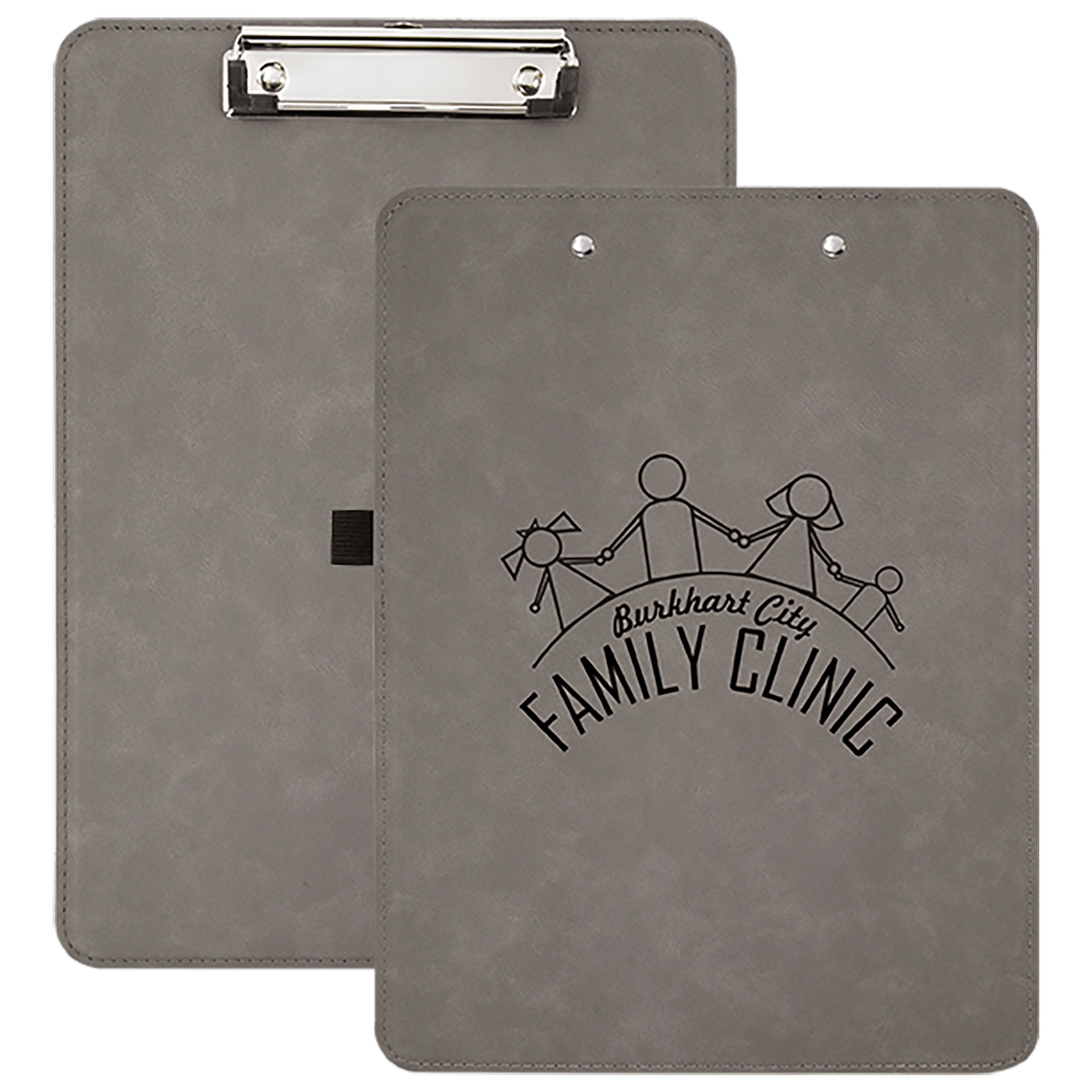 Gray Leatherette Clipboard