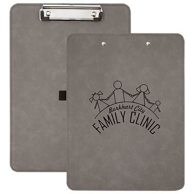 Gray Leatherette Clipboard