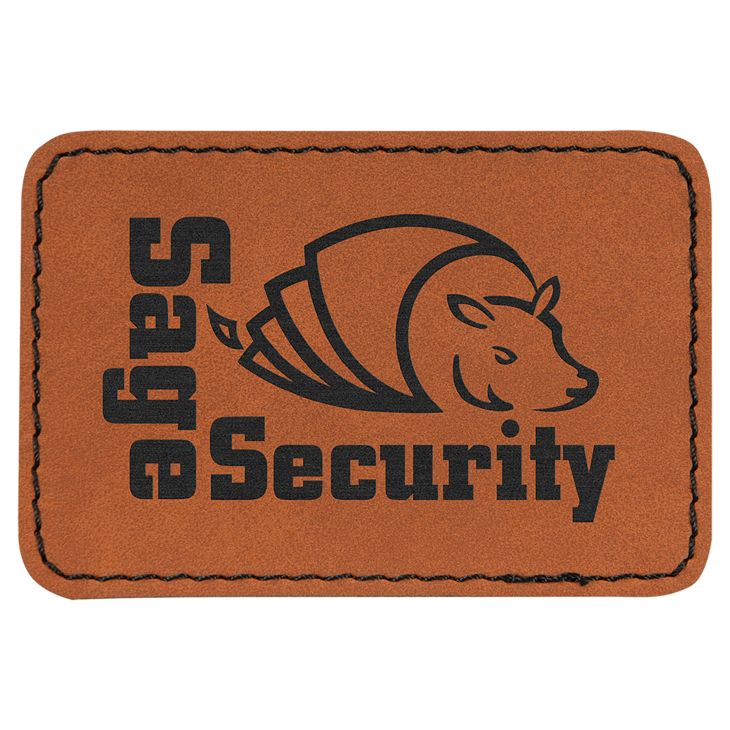 Rawhide Leatherette Rectangle Patch