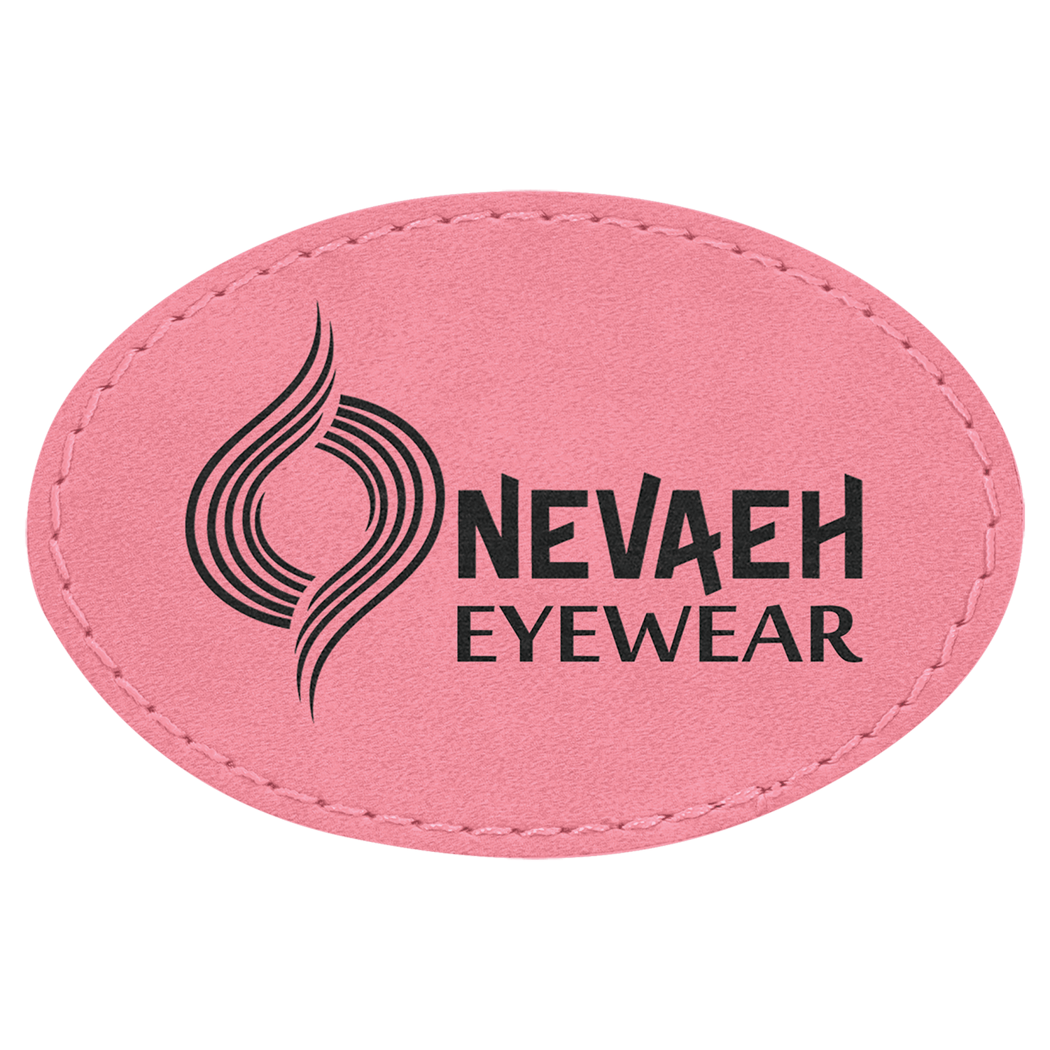 Pink Leatherette Oval Patch