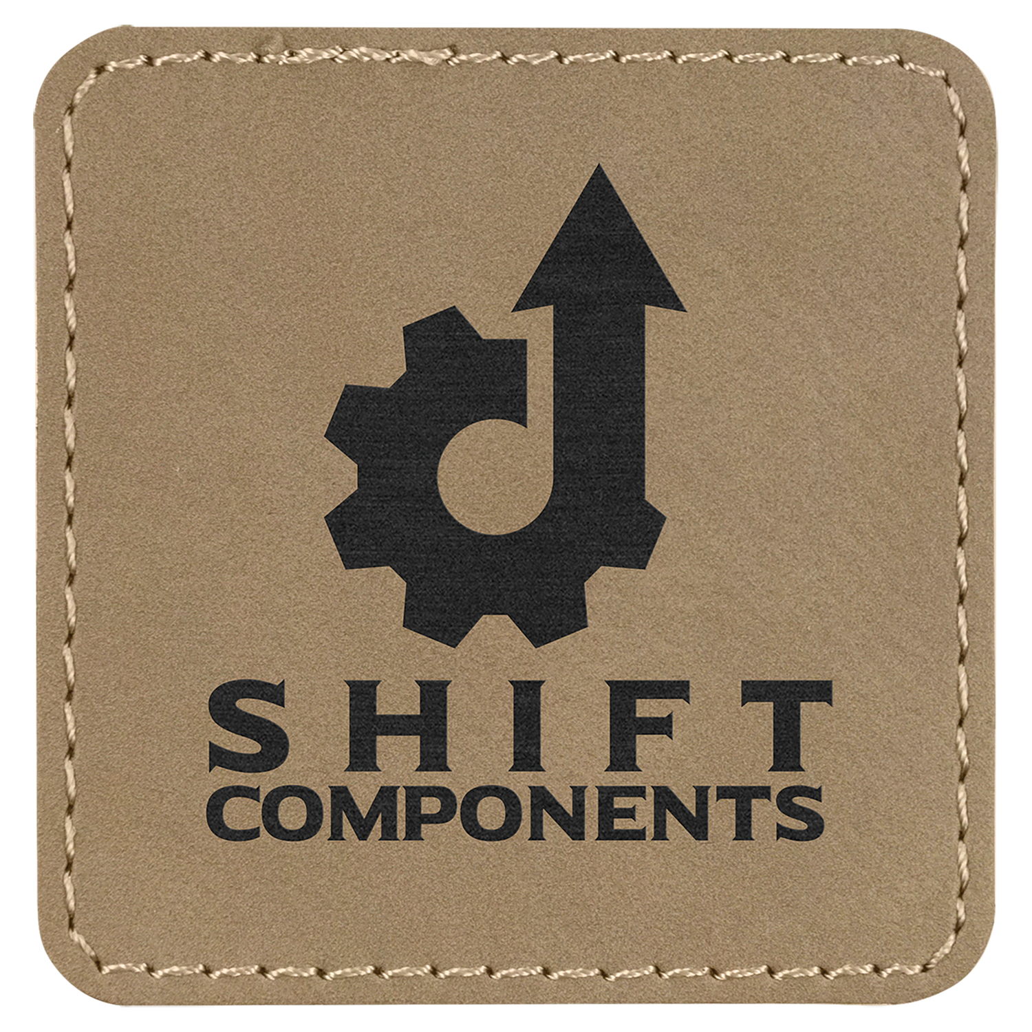 Light Brown Leatherette Square Patch
