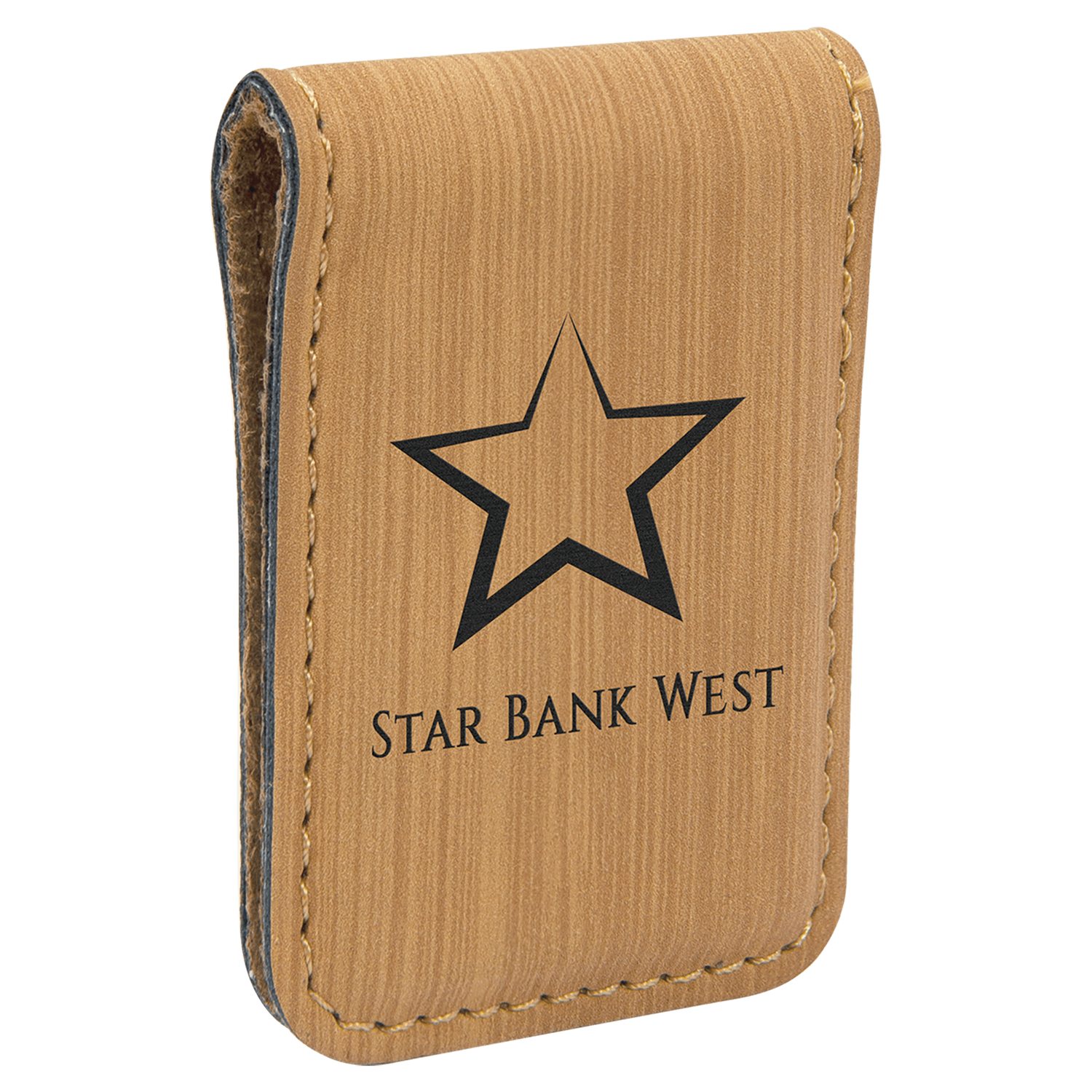 Bamboo Leatherette Money Clip