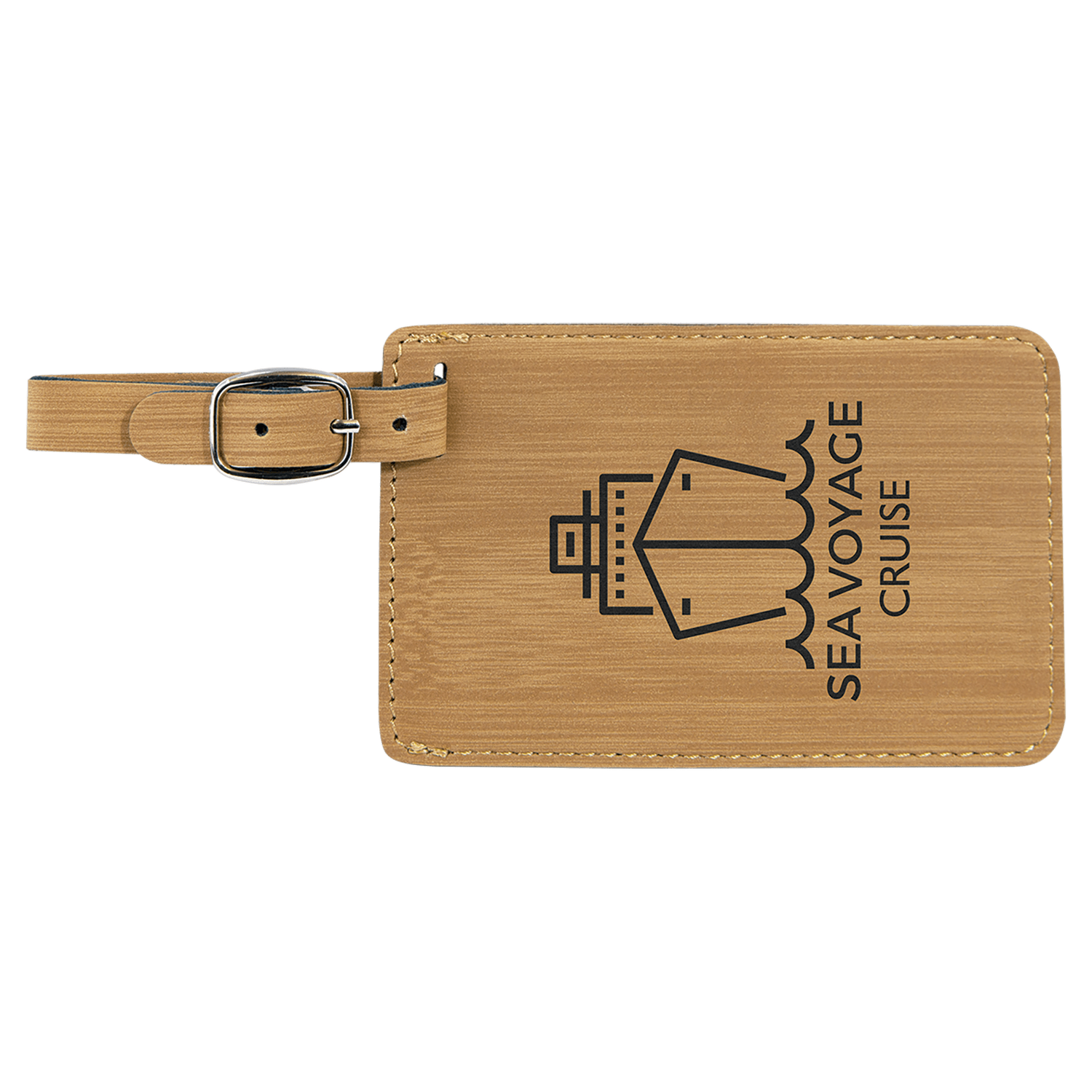 Bamboo Leatherette Luggage Tag