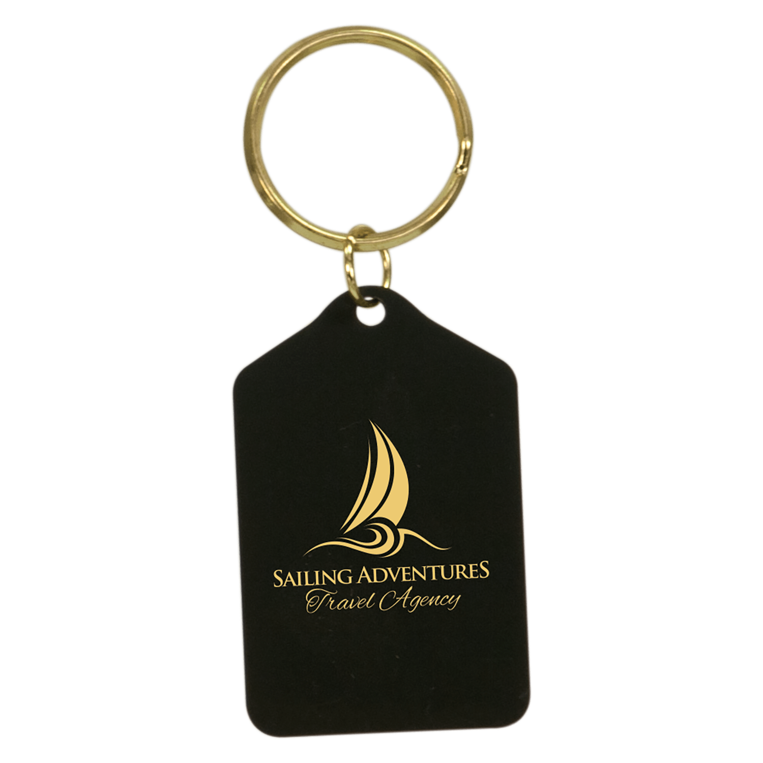 Black Brass Tablet Keychain