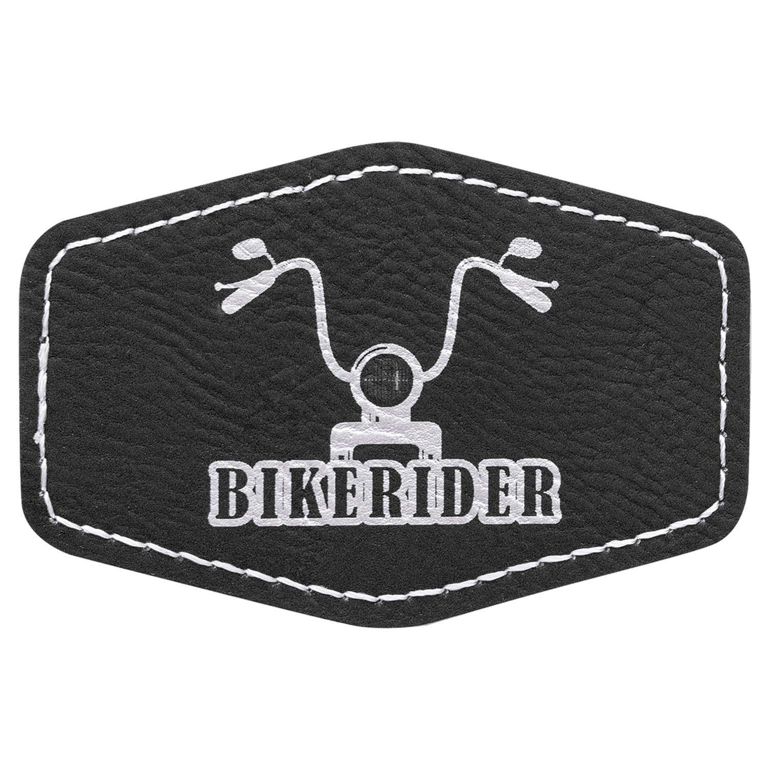 Black/Silver Leatherette Hex Patch