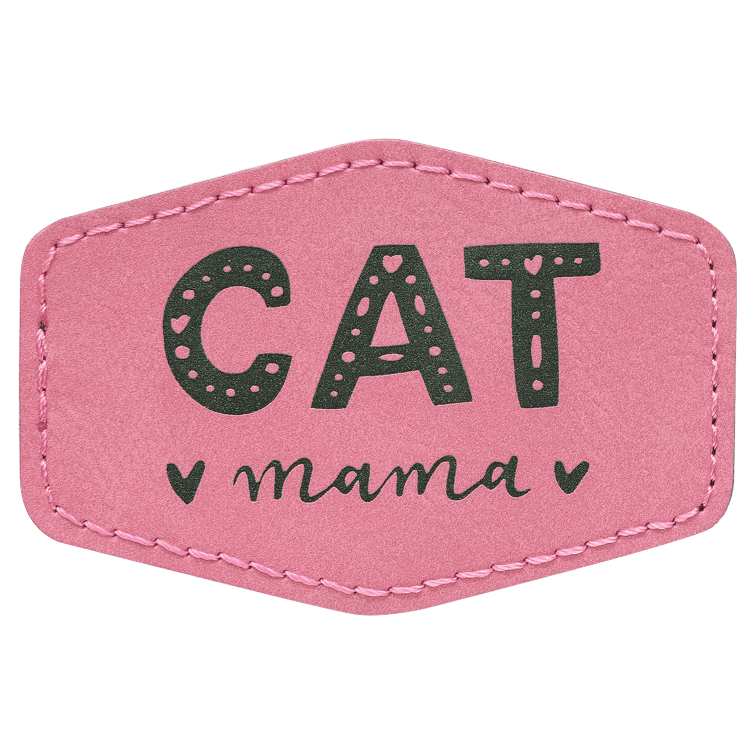 Pink Leatherette Hex Patch