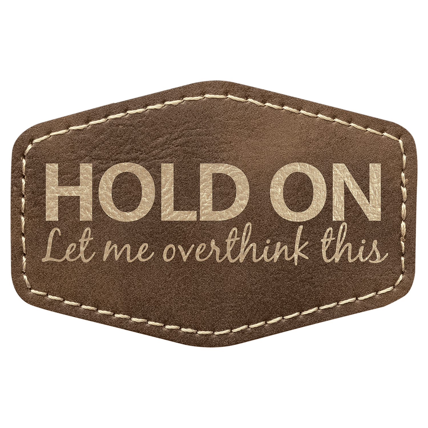 Rustic/Gold Leatherette Hex Patch