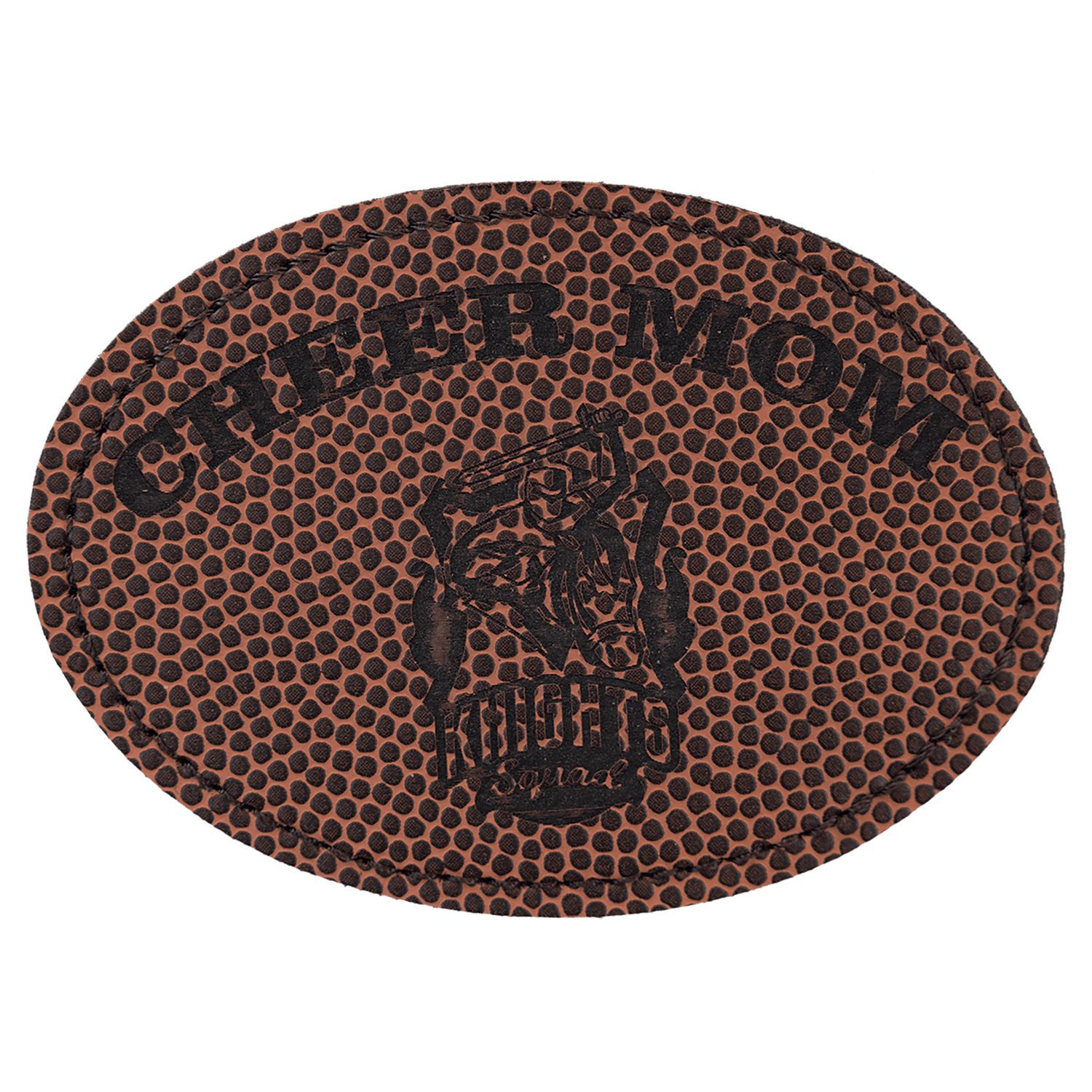 Football Laserable Leatherette Oval Patch