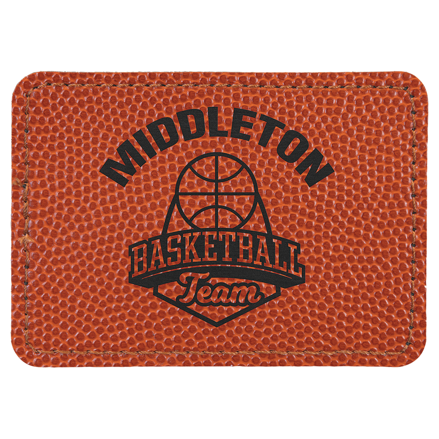 Rectangle Patch Basketball Leatherette