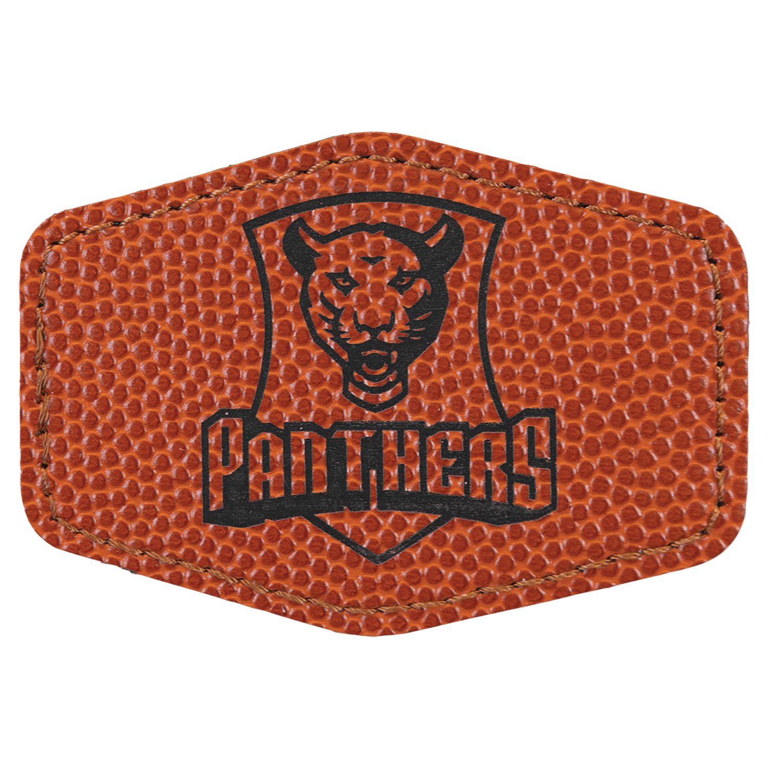 Basketball Leatherette Hex Patch
