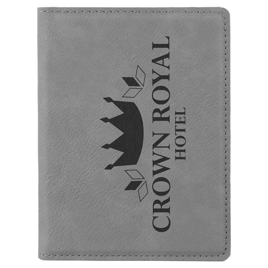Gray Leatherette Passport Holder