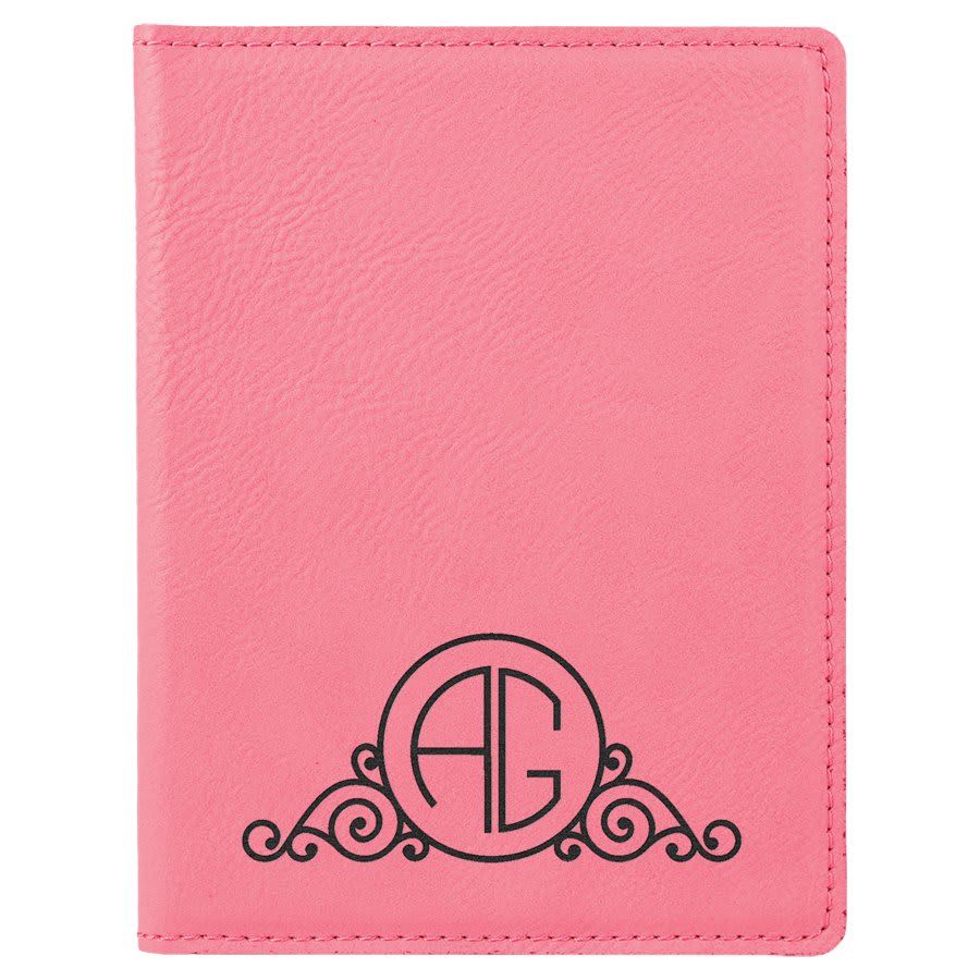 Pink Leatherette Passport Holder