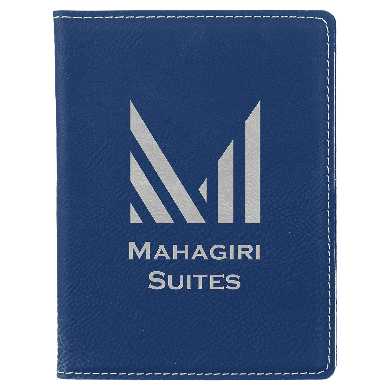 Blue/Silver Leatherette Passport Holder