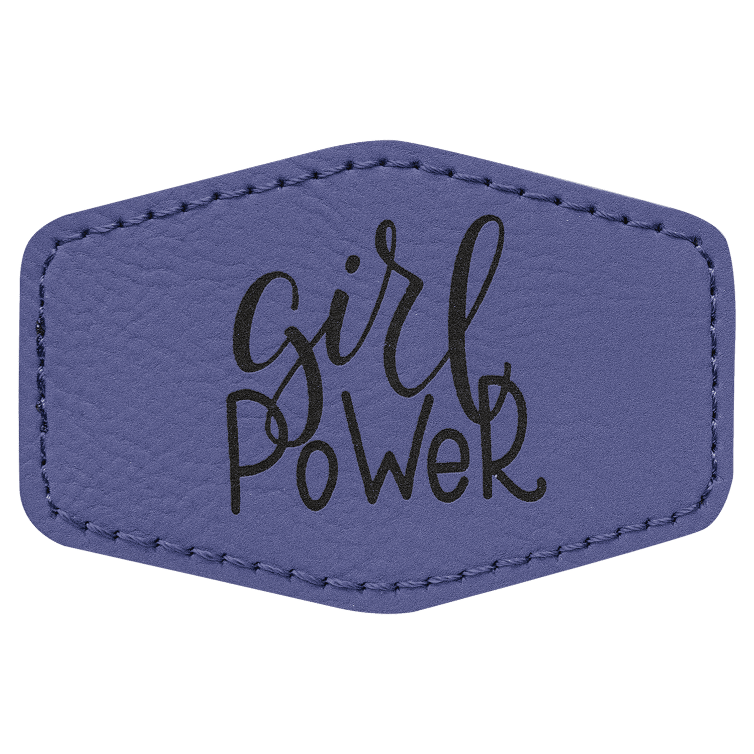 Purple Leatherette Hex Patch