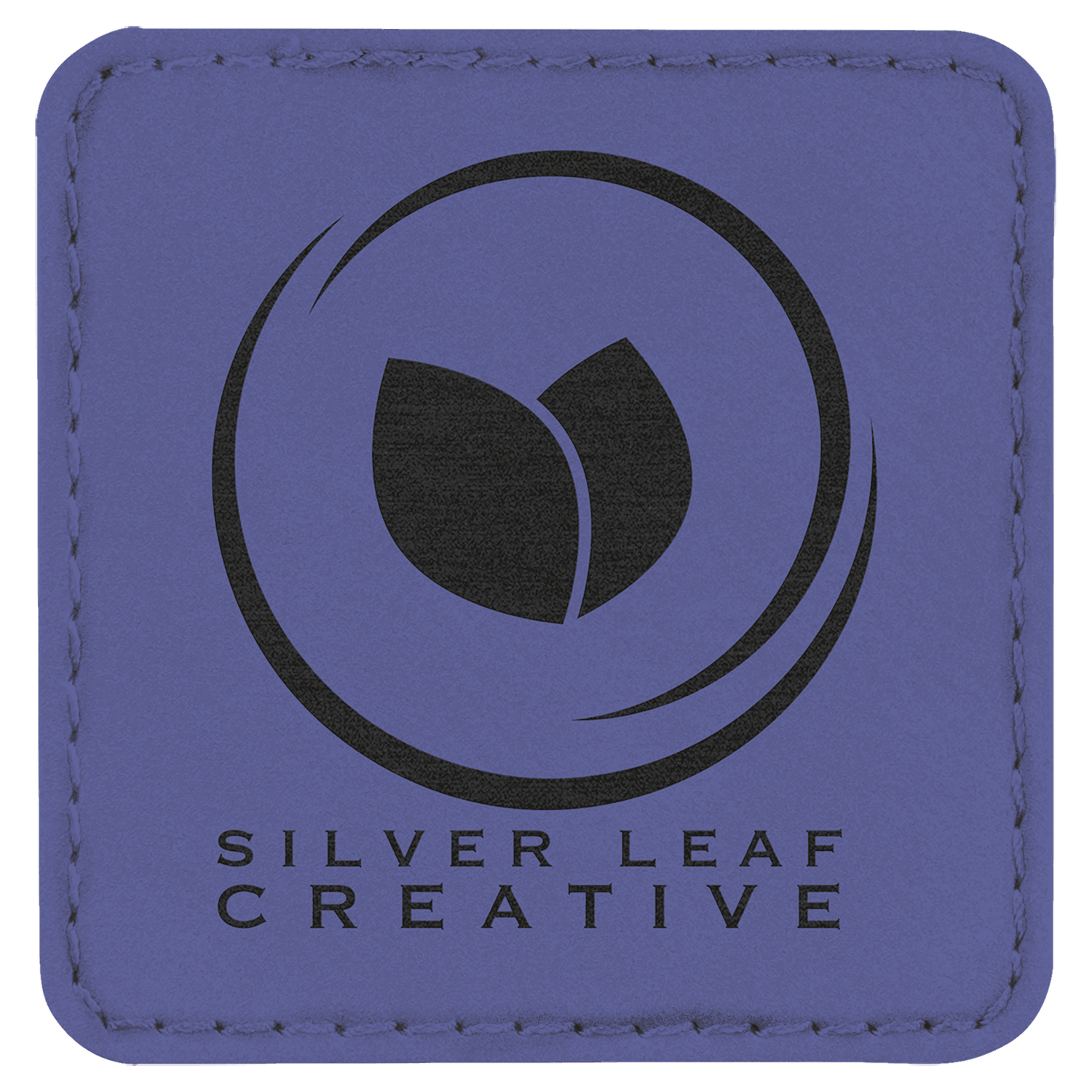 Purple Leatherette Square Patch