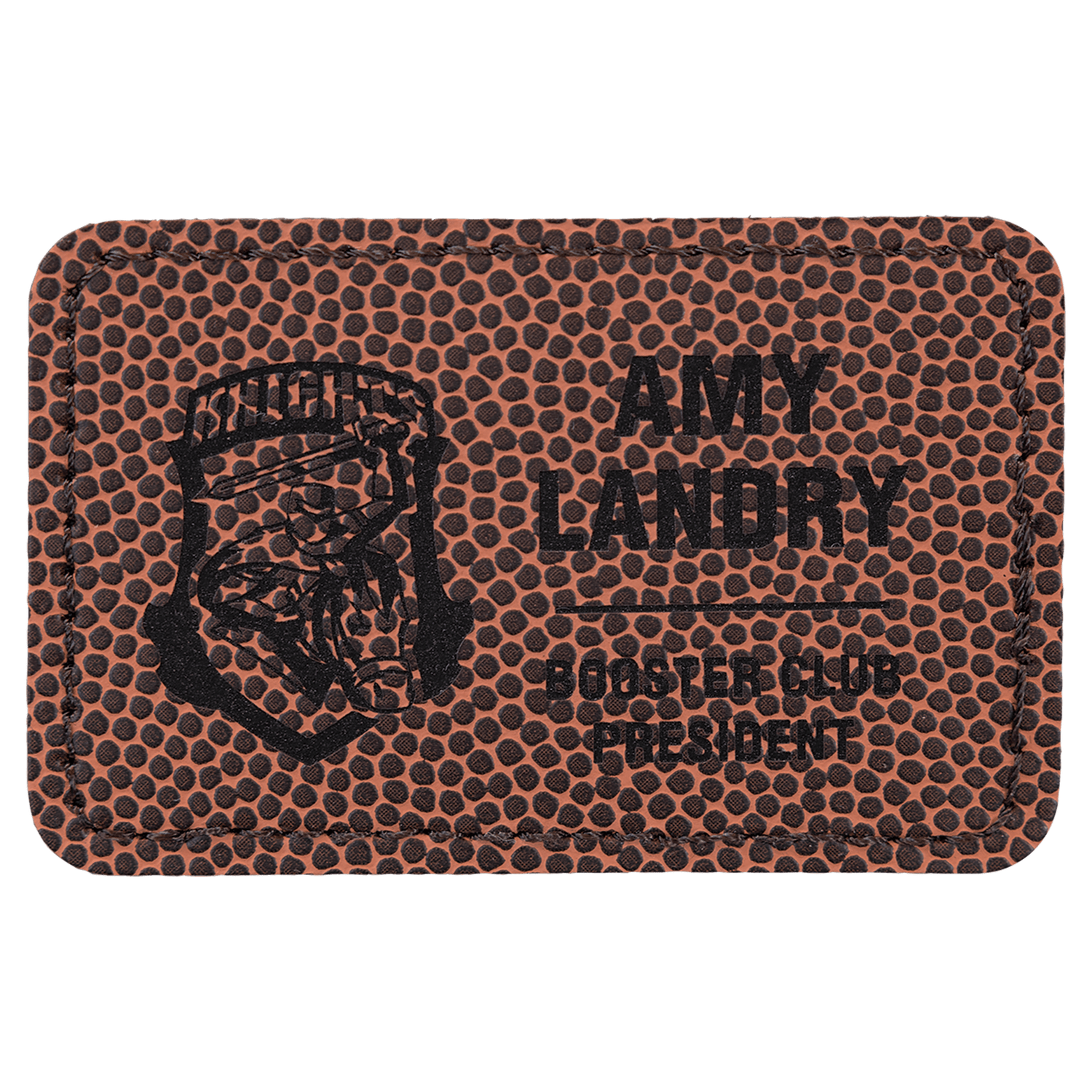 Football Leatherette Rectangle Patch