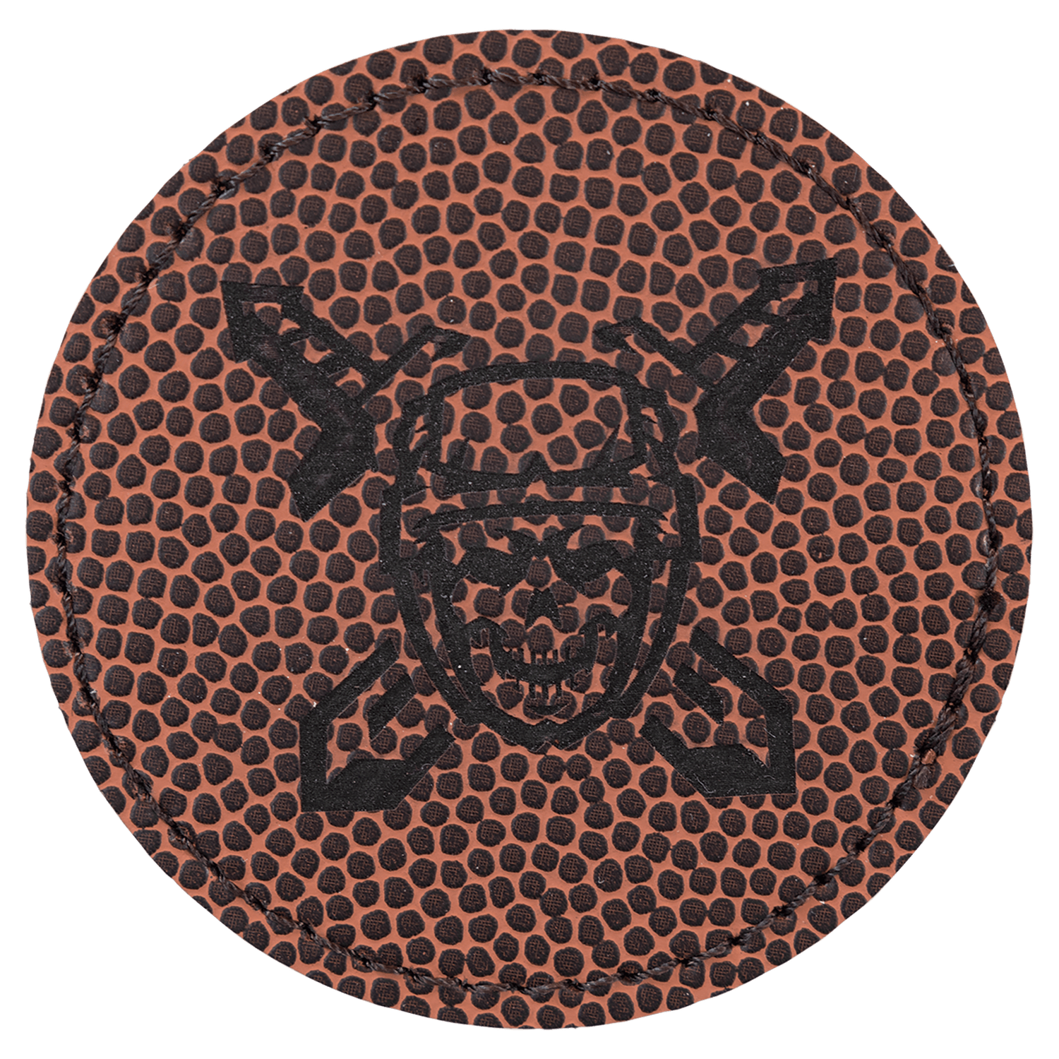 Football Leatherette Round Patch