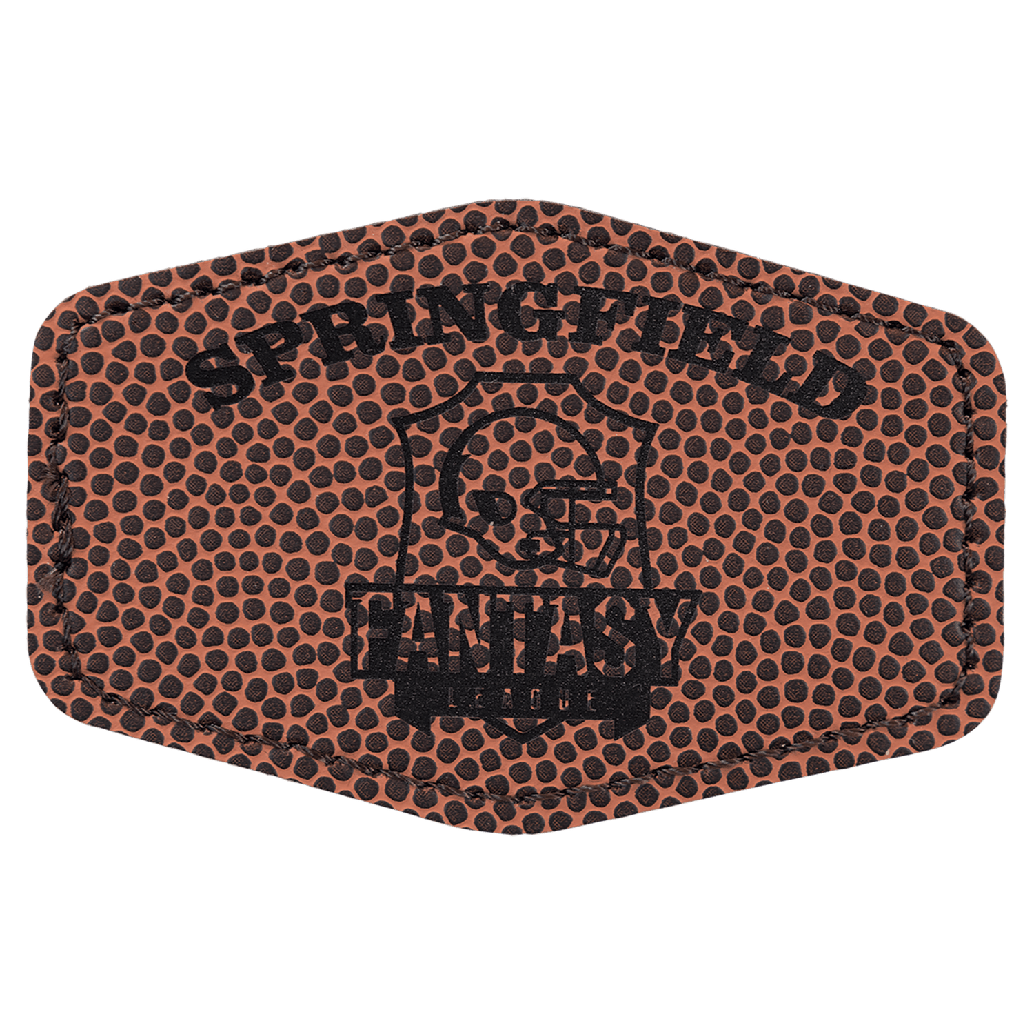 Football Leatherette Hex Patch