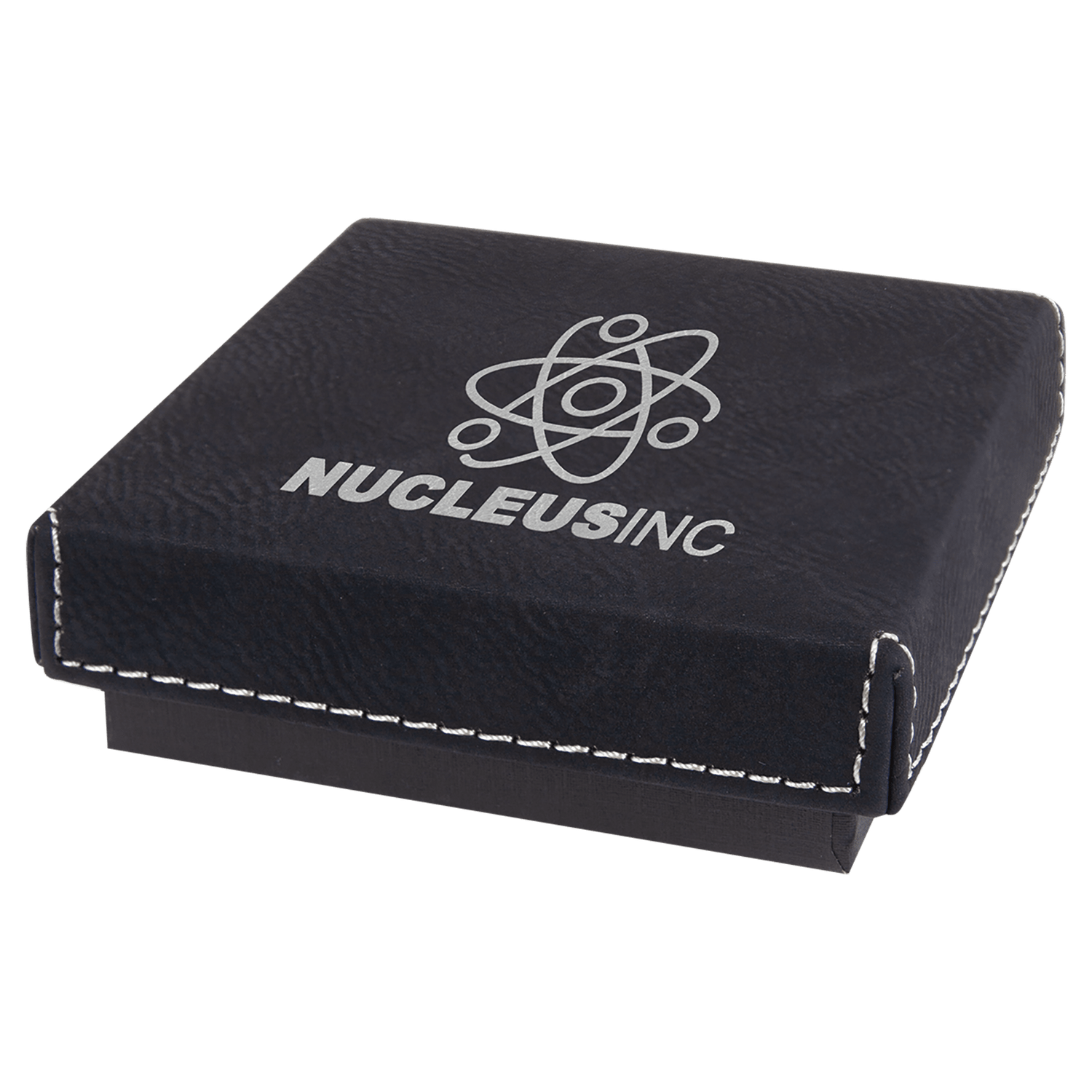 Black/Silver Medal Box with Leatherette Lid