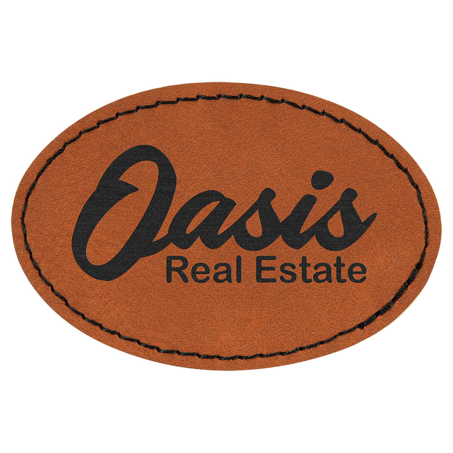 Rawhide Leatherette Oval Patch