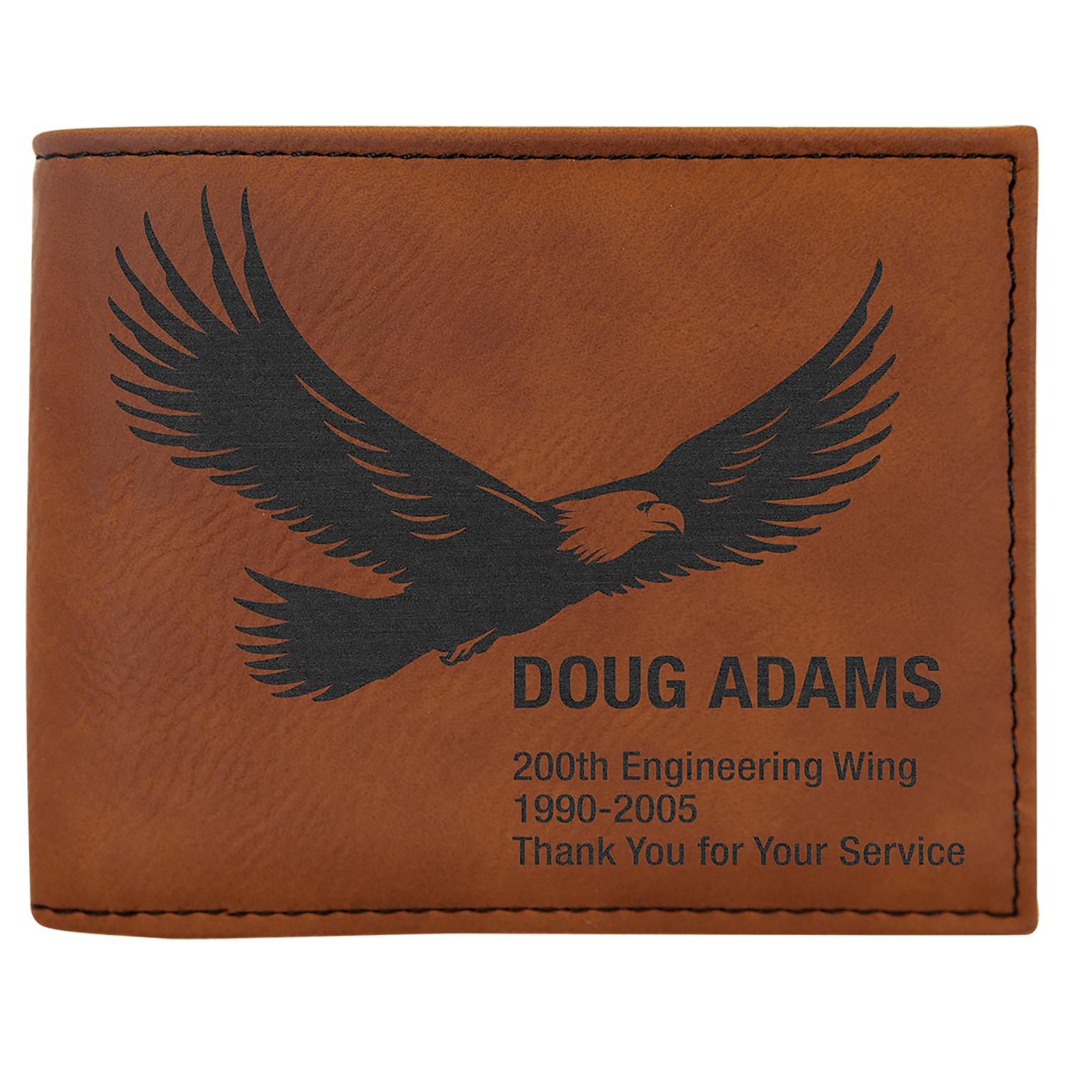 Rawhide Leatherette Bifold Wallet with Flip ID