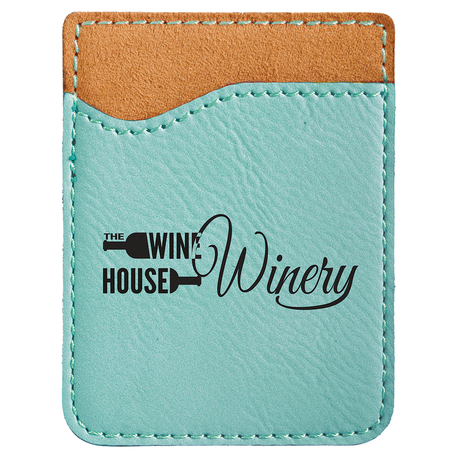 Teal Leatherette Phone Wallet