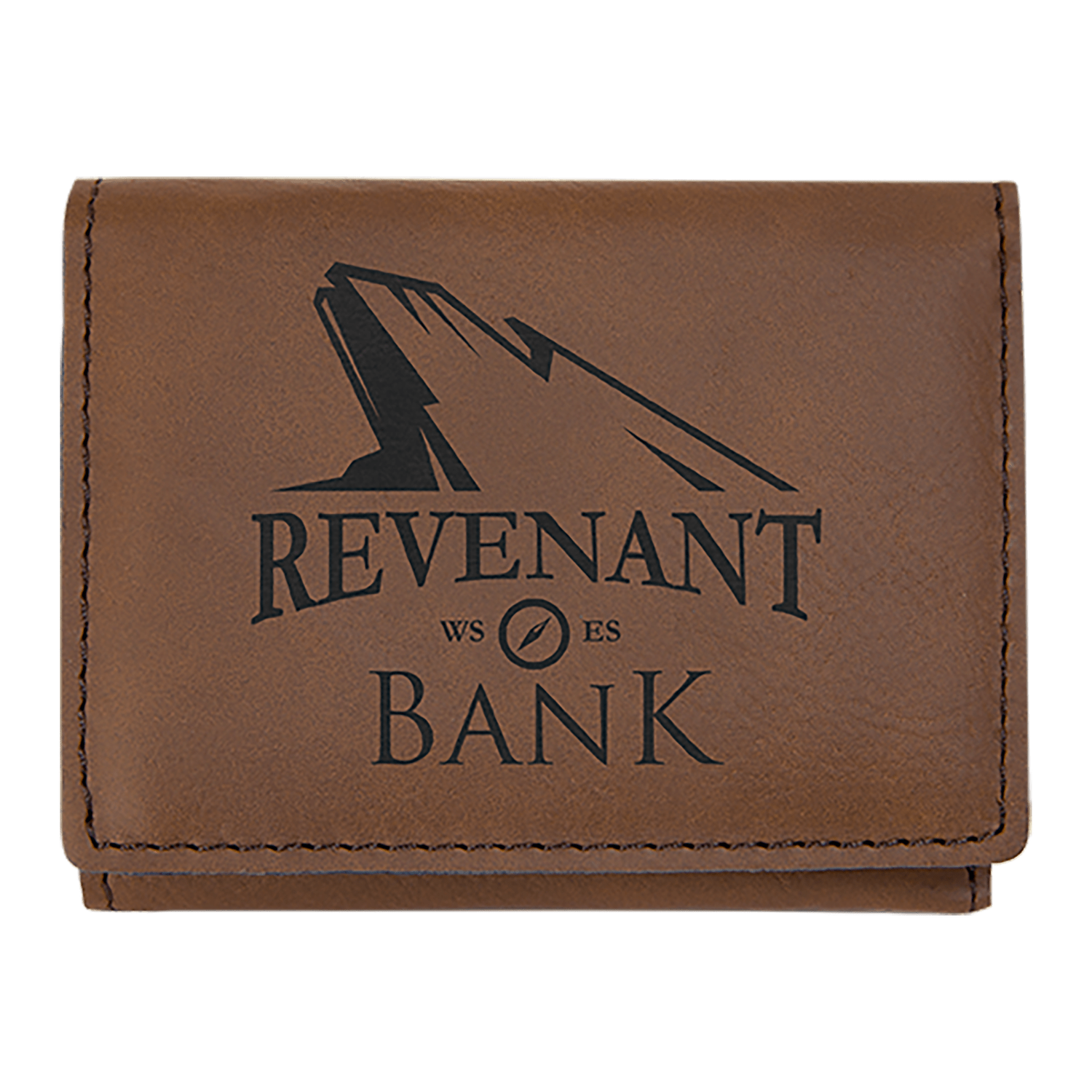 Dark Brown Leatherette Trifold Wallet with RFD Blocking