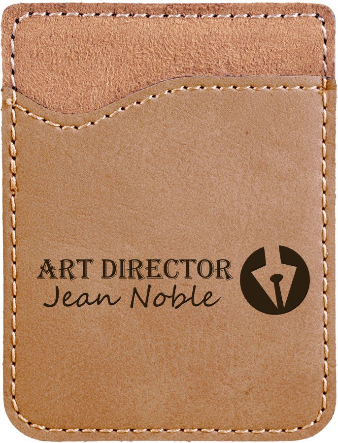 Light Brown Leatherette Phone Wallet
